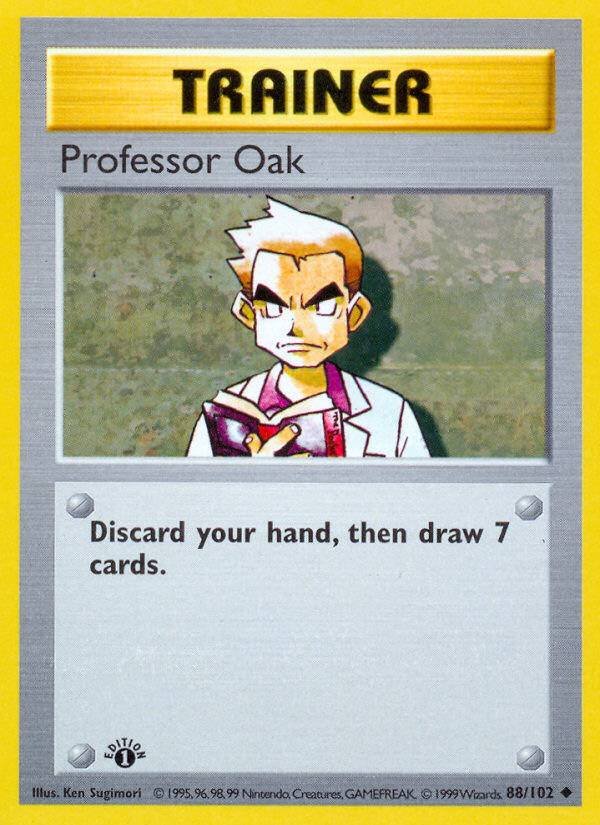 Professor Oak (88/102) (Shadowless) [Base Set 1st Edition] | Deep Dive Games St. Marys