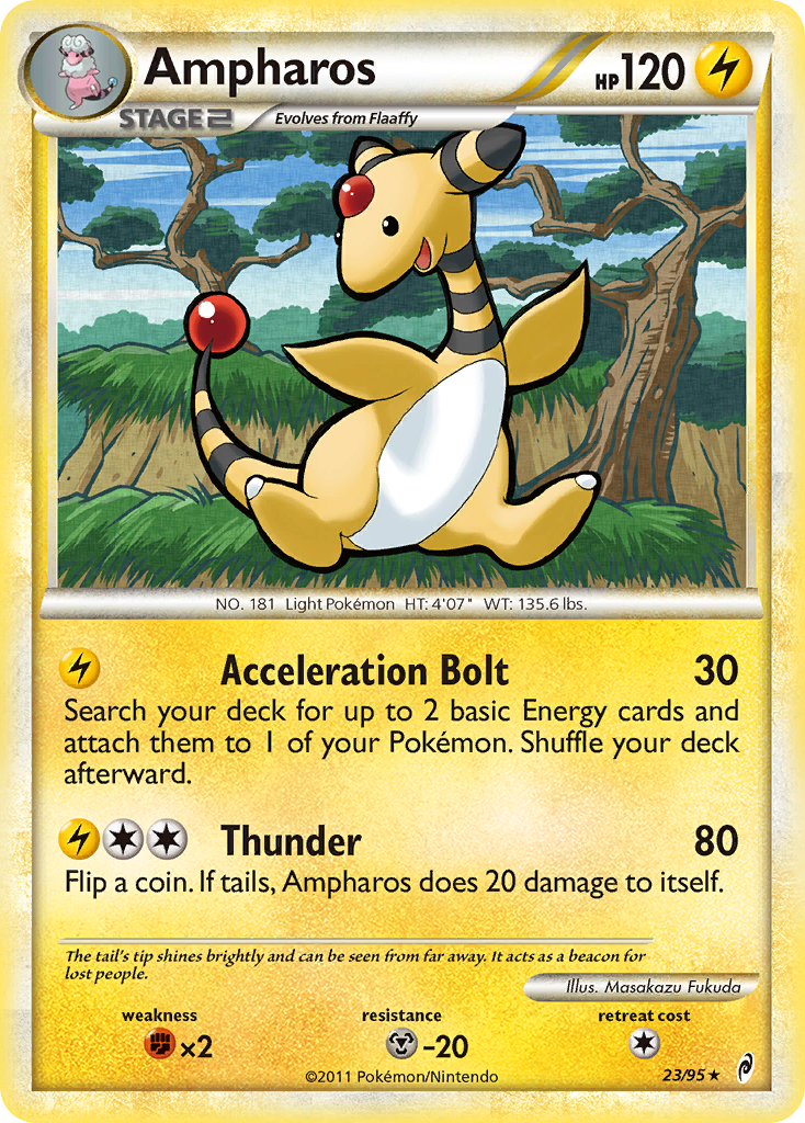 Ampharos (23/95) [HeartGold & SoulSilver: Call of Legends] | Deep Dive Games St. Marys