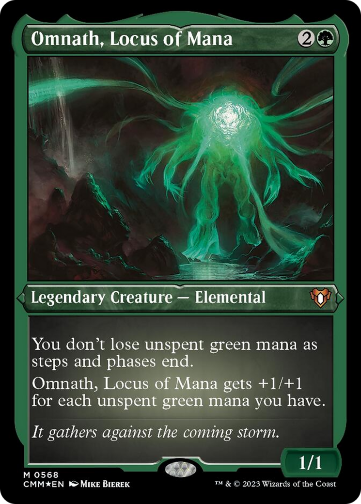 Omnath, Locus of Mana (Foil Etched) [Commander Masters] | Deep Dive Games St. Marys