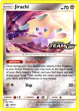 Jirachi (SM161) (Staff) [Sun & Moon: Black Star Promos] | Deep Dive Games St. Marys