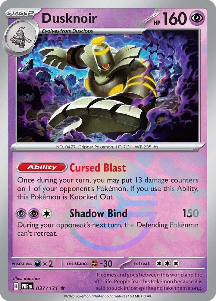 Dusknoir (037/131) (Poke Ball Pattern) [Scarlet & Violet: Prismatic Evolutions] | Deep Dive Games St. Marys