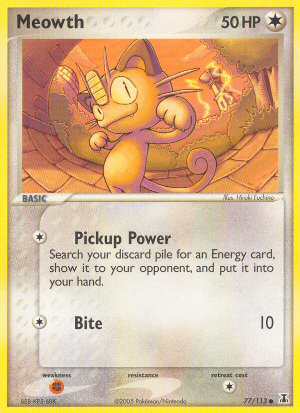 Meowth (77/113) [EX: Delta Species] | Deep Dive Games St. Marys