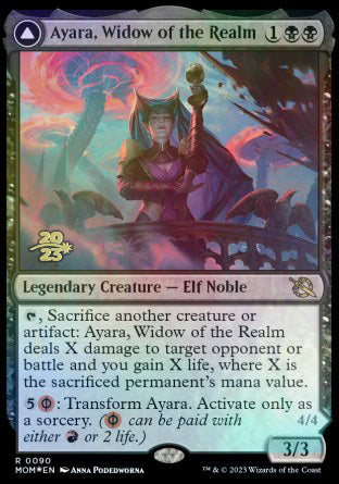 Ayara, Widow of the Realm // Ayara, Furnace Queen [March of the Machine Prerelease Promos] | Deep Dive Games St. Marys