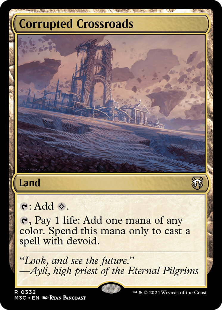 Corrupted Crossroads (Ripple Foil) [Modern Horizons 3 Commander] | Deep Dive Games St. Marys