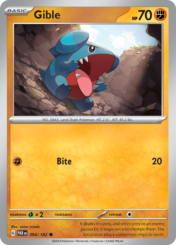 Gible (094/182) [Scarlet & Violet: Paradox Rift] | Deep Dive Games St. Marys