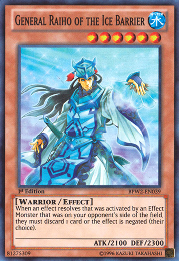 General Raiho of the Ice Barrier [BPW2-EN039] Super Rare | Deep Dive Games St. Marys