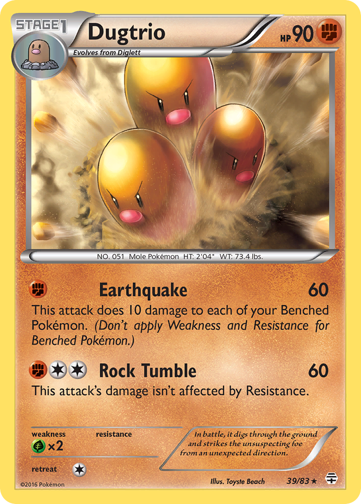 Dugtrio (39/83) [XY: Generations] | Deep Dive Games St. Marys