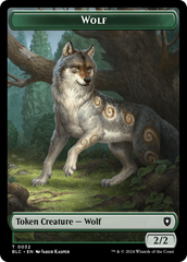 Goat // Wolf (032) Double-Sided Token [Bloomburrow Commander Tokens] | Deep Dive Games St. Marys