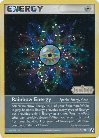 Rainbow Energy (81/92) (Stamped) [EX: Legend Maker] | Deep Dive Games St. Marys