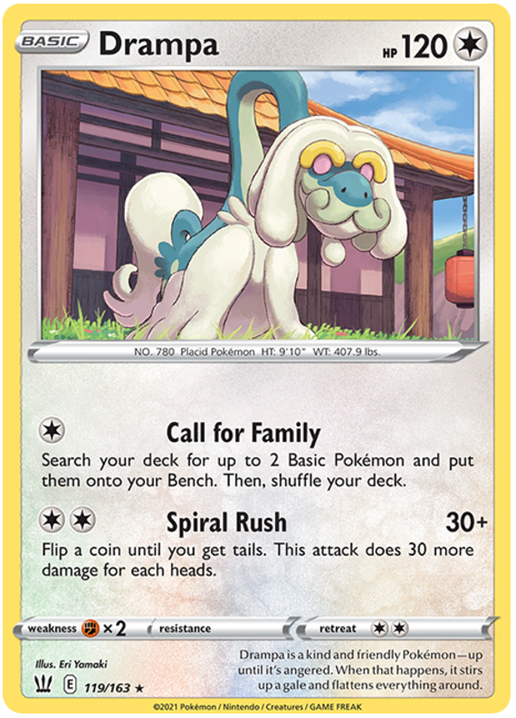 Drampa (119/163) [Sword & Shield: Battle Styles] | Deep Dive Games St. Marys