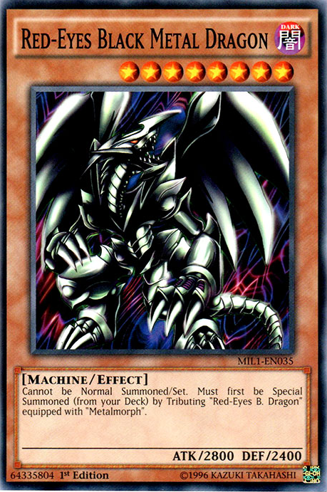 Red-Eyes Black Metal Dragon [MIL1-EN035] Common | Deep Dive Games St. Marys