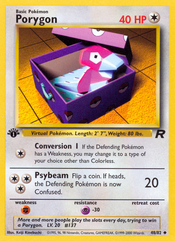 Porygon (48/82) [Team Rocket 1st Edition] | Deep Dive Games St. Marys