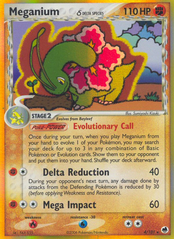 Meganium (4/101) (Delta Species) [EX: Dragon Frontiers] | Deep Dive Games St. Marys