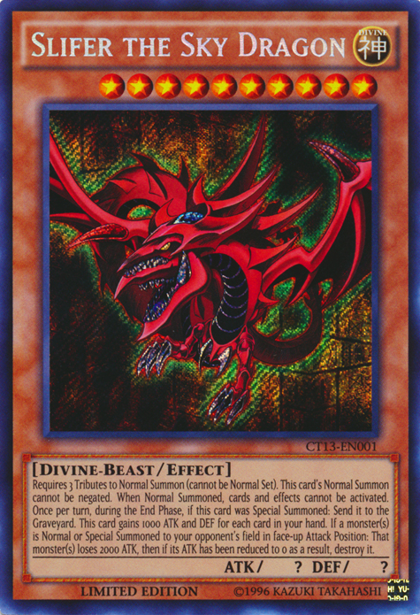 Slifer the Sky Dragon [CT13-EN001] Secret Rare | Deep Dive Games St. Marys