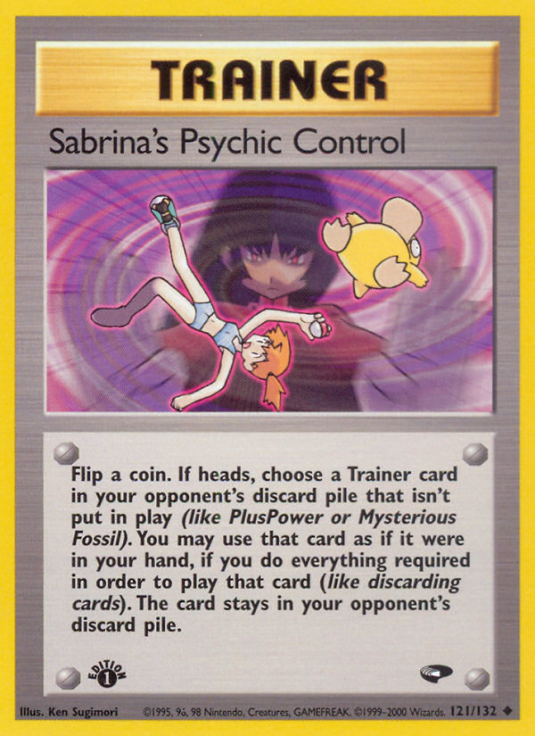 Sabrina's Psychic Control (121/132) [Gym Challenge 1st Edition] | Deep Dive Games St. Marys