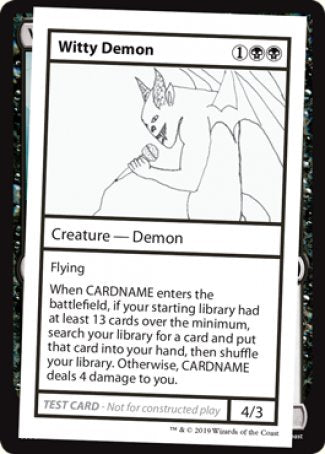 Witty Demon (2021 Edition) [Mystery Booster Playtest Cards] | Deep Dive Games St. Marys