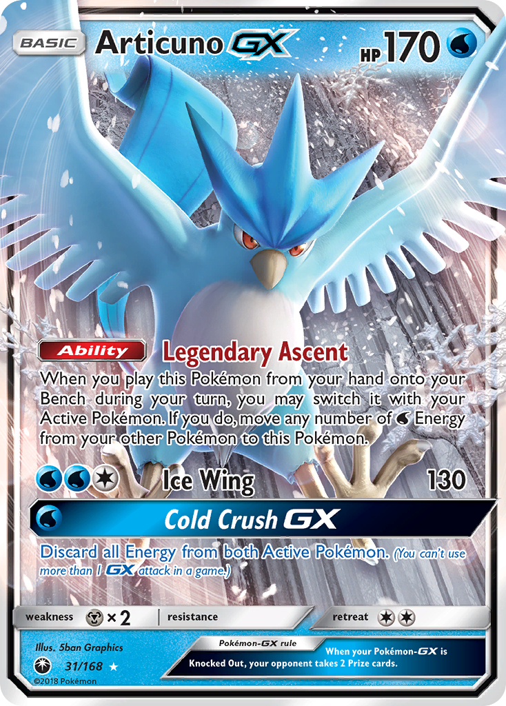 Articuno GX (31/168) [Sun & Moon: Celestial Storm] | Deep Dive Games St. Marys