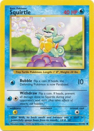 Squirtle (63/102) [Base Set Unlimited] | Deep Dive Games St. Marys