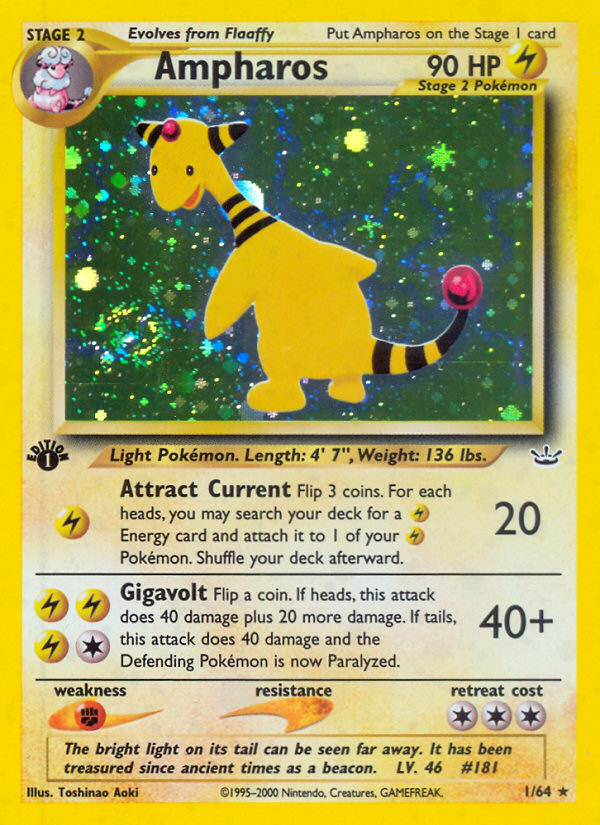 Ampharos (1/64) [Neo Revelation 1st Edition] | Deep Dive Games St. Marys