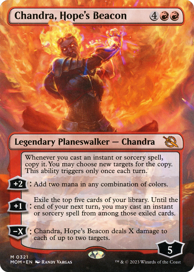 Chandra, Hope's Beacon (Borderless Alternate Art) [March of the Machine] | Deep Dive Games St. Marys