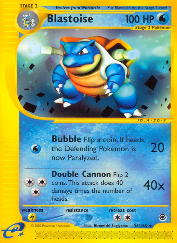 Blastoise (36/165) [Expedition: Base Set] | Deep Dive Games St. Marys