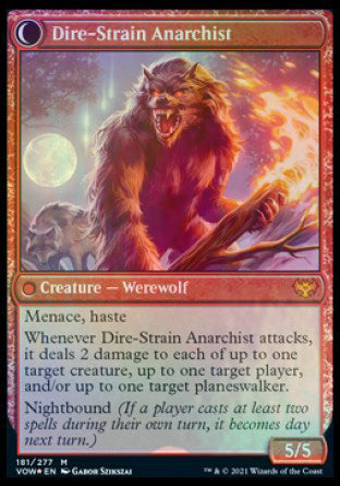 Volatile Arsonist // Dire-Strain Anarchist [Innistrad: Crimson Vow Prerelease Promos] | Deep Dive Games St. Marys