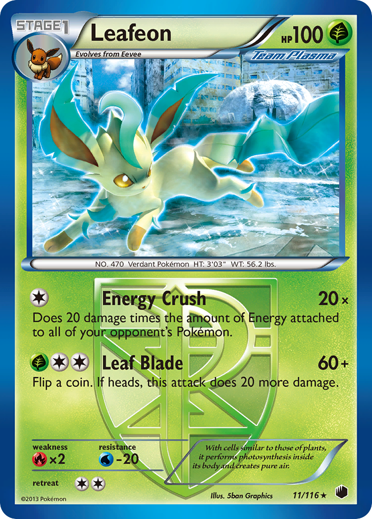 Leafeon (11/116) [Black & White: Plasma Freeze] | Deep Dive Games St. Marys