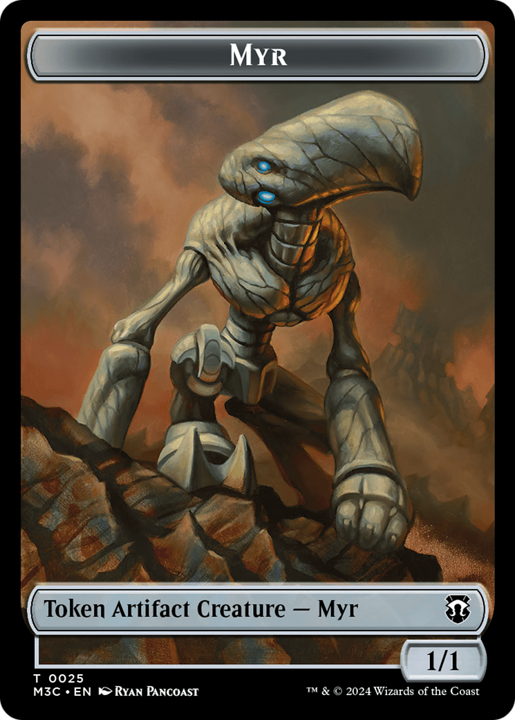 Construct (Ripple Foil) // Myr Double-Sided Token [Modern Horizons 3 Commander Tokens] | Deep Dive Games St. Marys