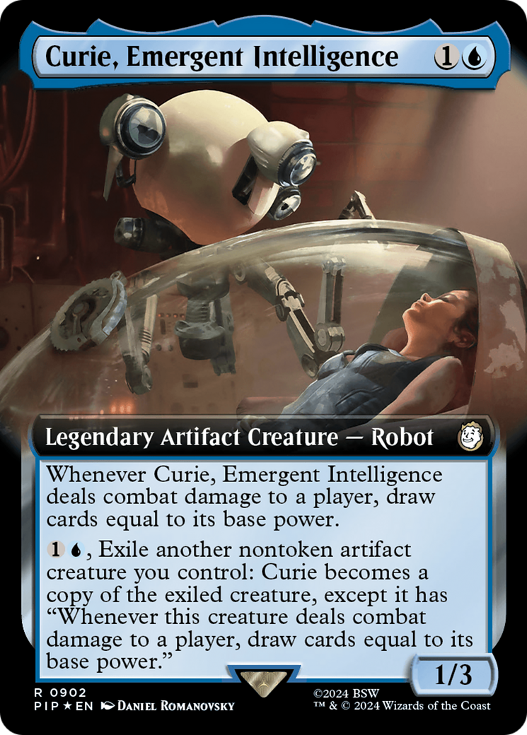 Curie, Emergent Intelligence (Extended Art) (Surge Foil) [Fallout] | Deep Dive Games St. Marys