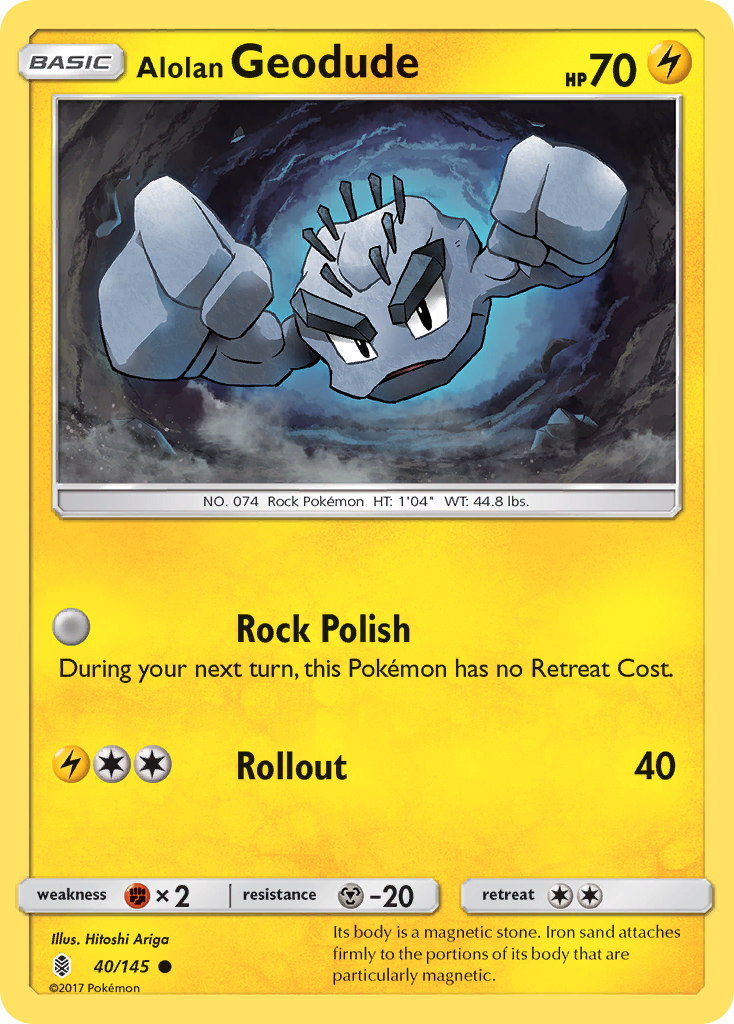 Alolan Geodude (40/145) [Sun & Moon: Guardians Rising] | Deep Dive Games St. Marys