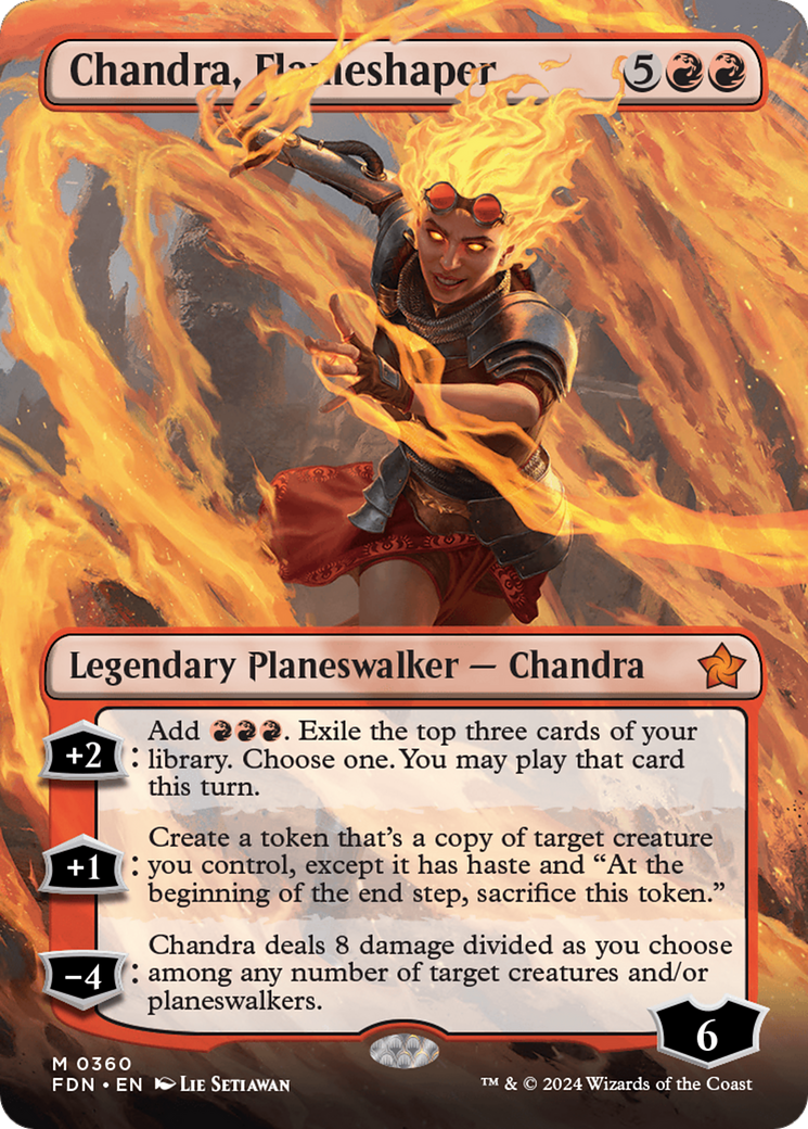 Chandra, Flameshaper (Borderless) [Foundations] | Deep Dive Games St. Marys