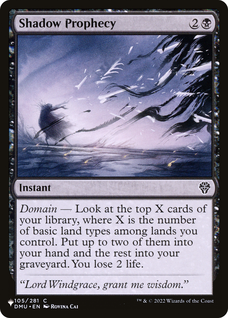Shadow Prophecy [The List] | Deep Dive Games St. Marys