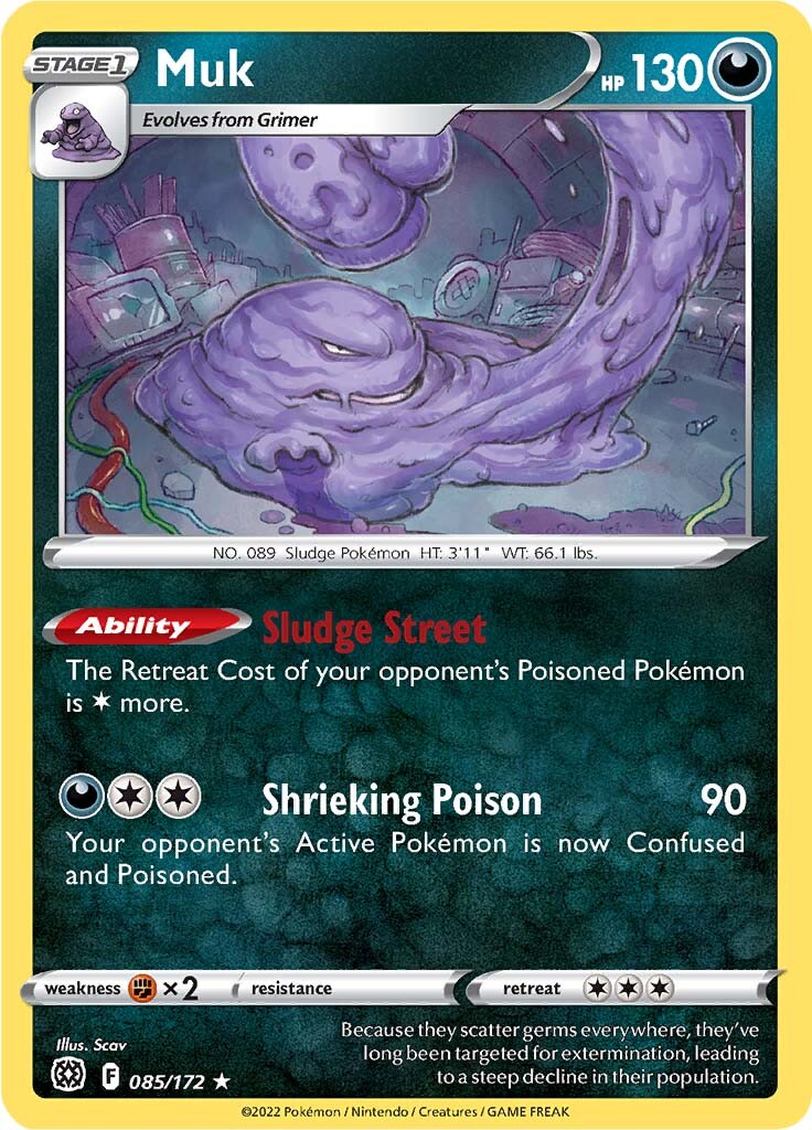 Muk (085/172) [Sword & Shield: Brilliant Stars] | Deep Dive Games St. Marys