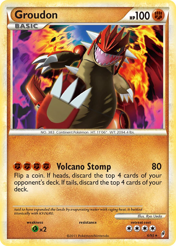 Groudon (6/95) (Theme Deck Exclusive) [HeartGold & SoulSilver: Call of Legends] | Deep Dive Games St. Marys