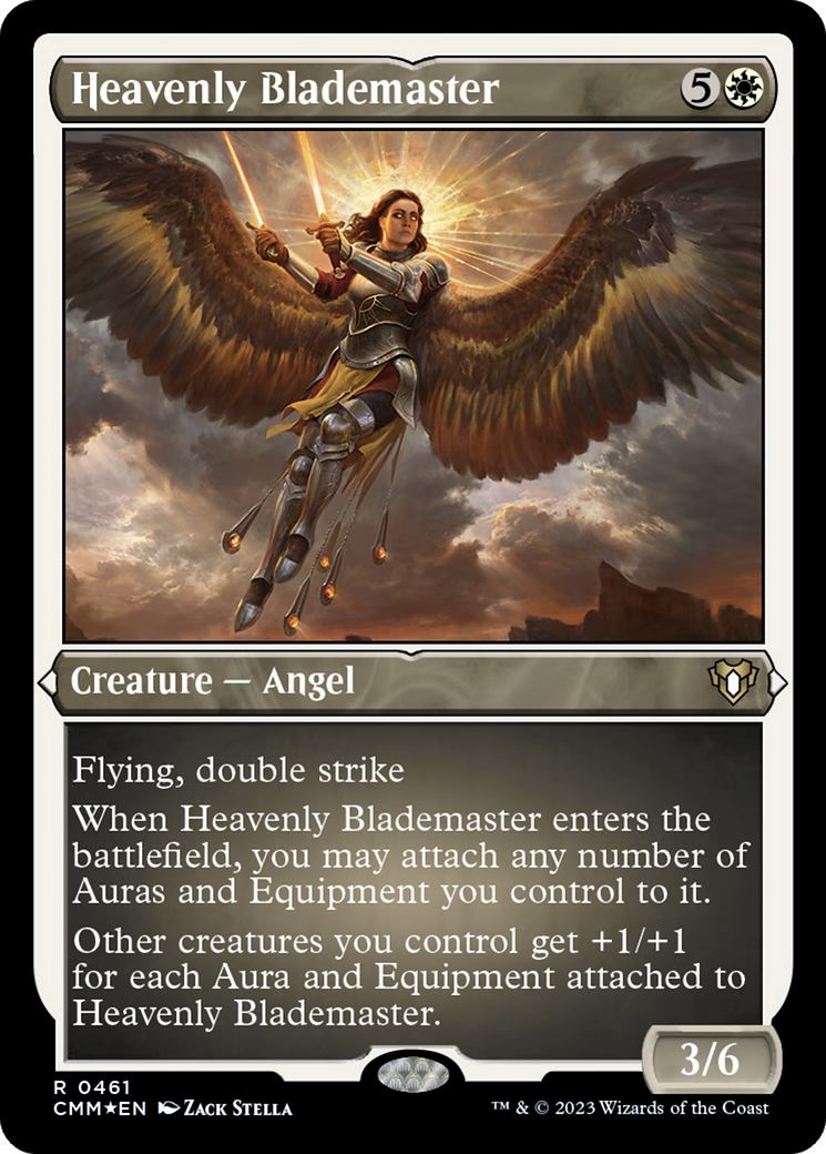 Heavenly Blademaster (Foil Etched) [Commander Masters] | Deep Dive Games St. Marys