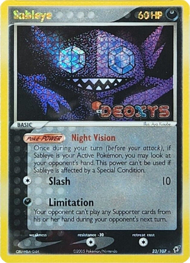 Sableye (23/107) (Stamped) [EX: Deoxys] | Deep Dive Games St. Marys