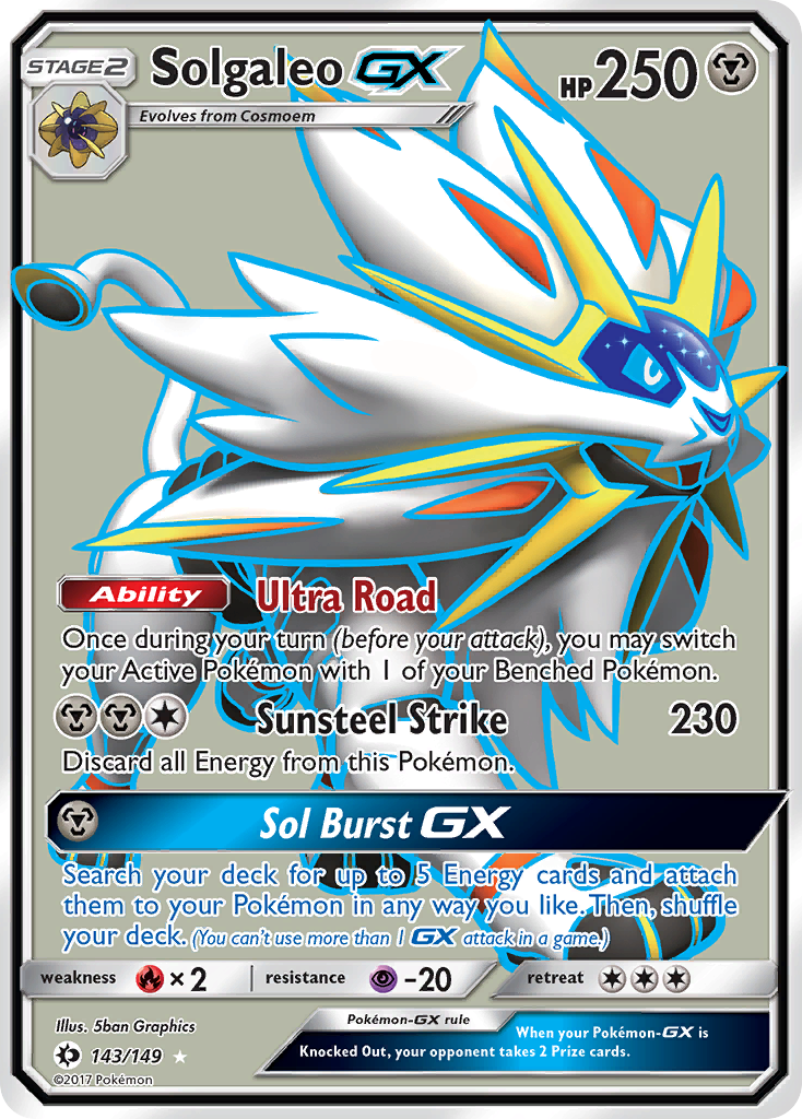 Solgaleo GX (143/149) [Sun & Moon: Base Set] | Deep Dive Games St. Marys