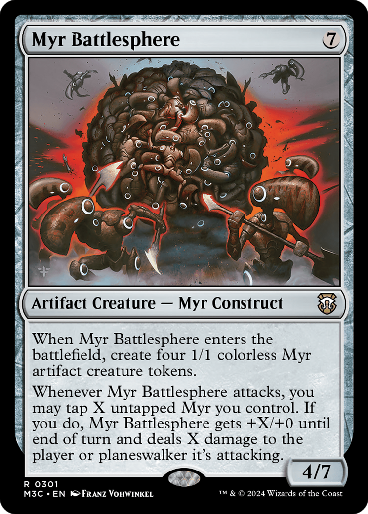 Myr Battlesphere (Ripple Foil) [Modern Horizons 3 Commander] | Deep Dive Games St. Marys