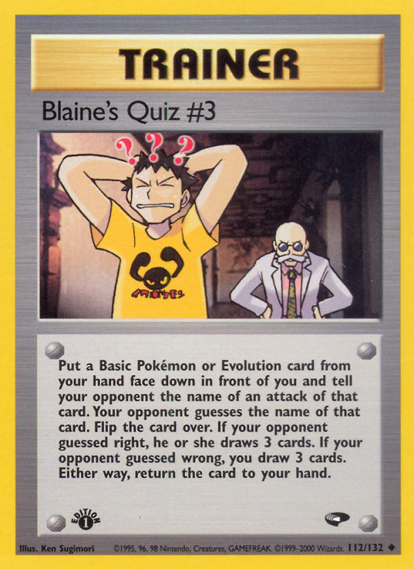 Blaine's Quiz #3 (112/132) [Gym Challenge 1st Edition] | Deep Dive Games St. Marys