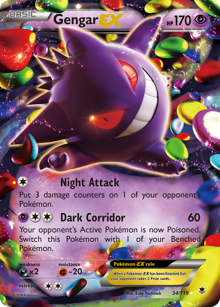 Gengar EX (34/119) [XY: Phantom Forces] | Deep Dive Games St. Marys