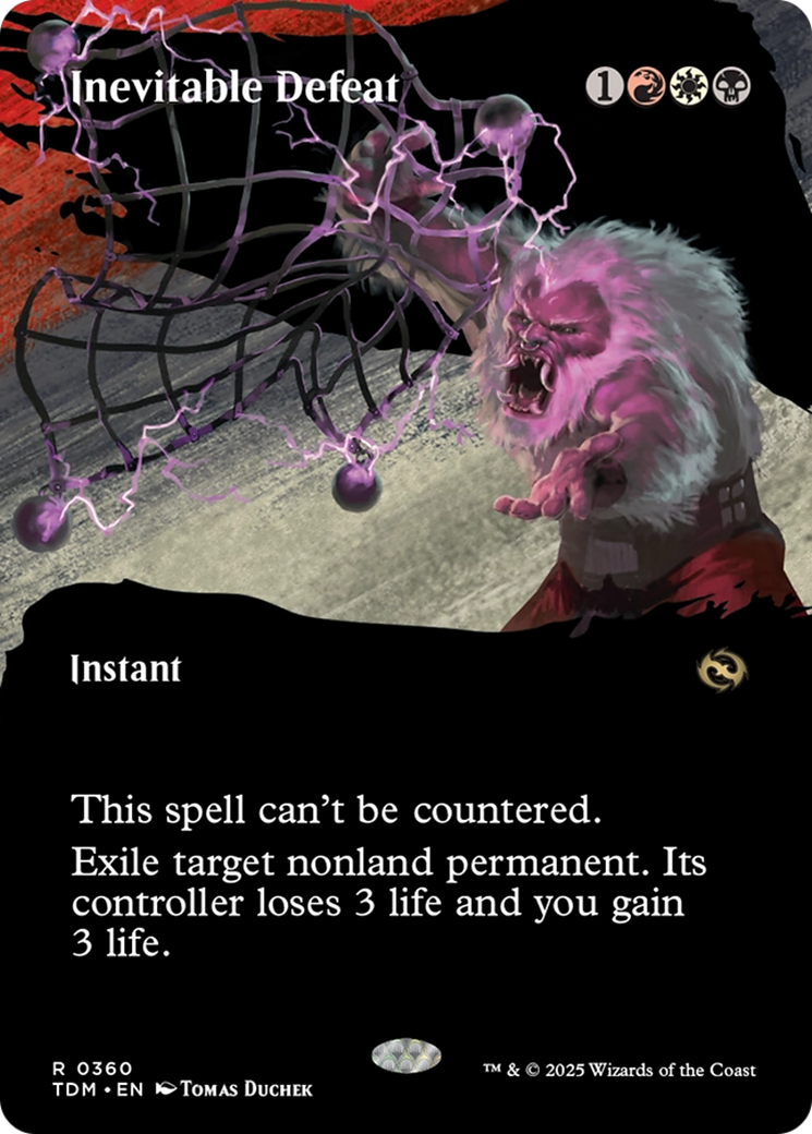 Inevitable Defeat (Borderless) [Tarkir: Dragonstorm] | Deep Dive Games St. Marys