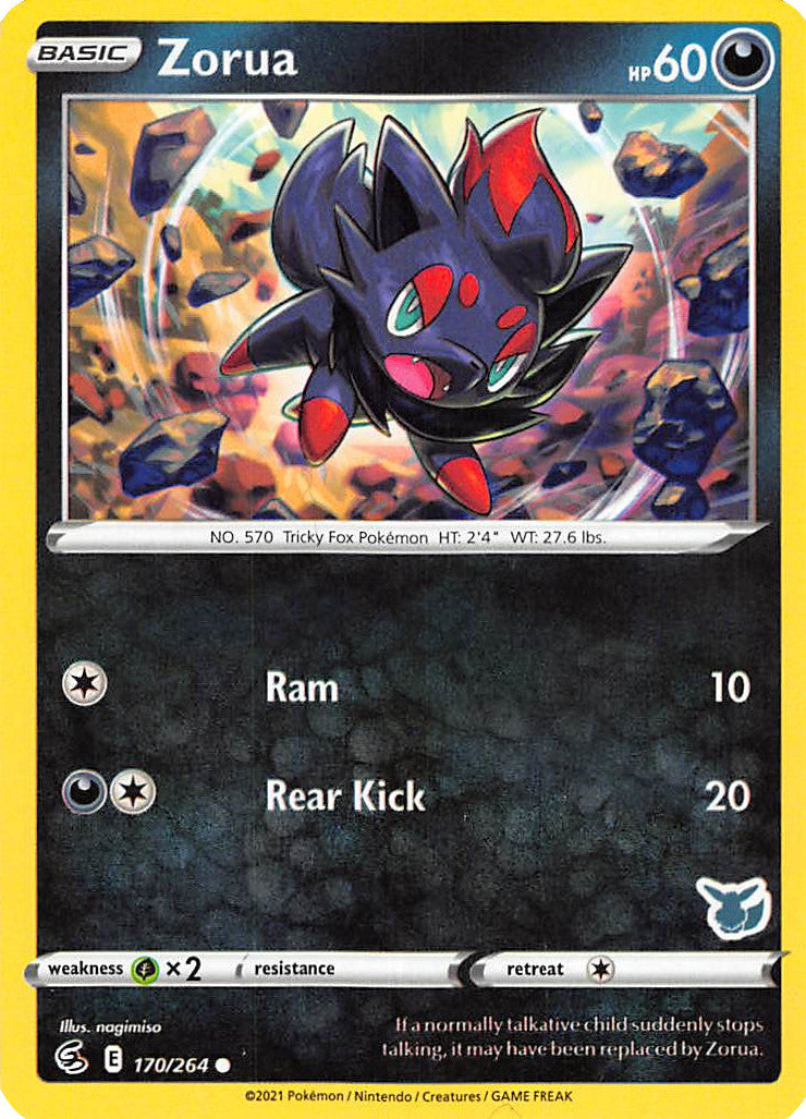 Zorua (170/264) (Eevee Deck) [Battle Academy 2022] | Deep Dive Games St. Marys