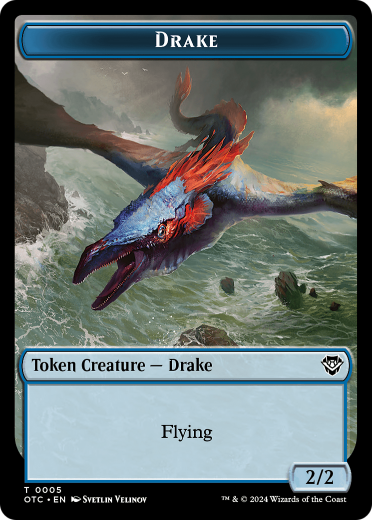 Drake // Soldier (0026) Double-Sided Token [Outlaws of Thunder Junction Commander Tokens] | Deep Dive Games St. Marys