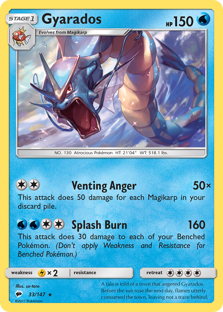 Gyarados (33/147) [Sun & Moon: Burning Shadows] | Deep Dive Games St. Marys