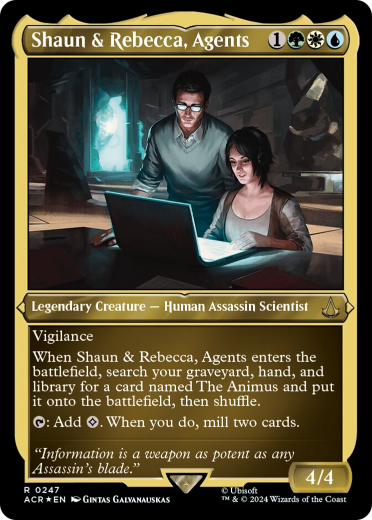 Shaun & Rebecca, Agents (Foil Etched) [Assassin's Creed] | Deep Dive Games St. Marys