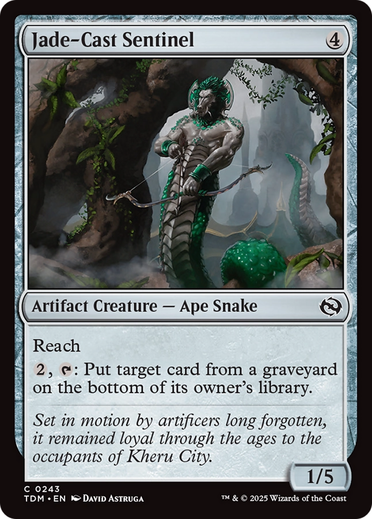 Jade-Cast Sentinel [Tarkir: Dragonstorm] | Deep Dive Games St. Marys