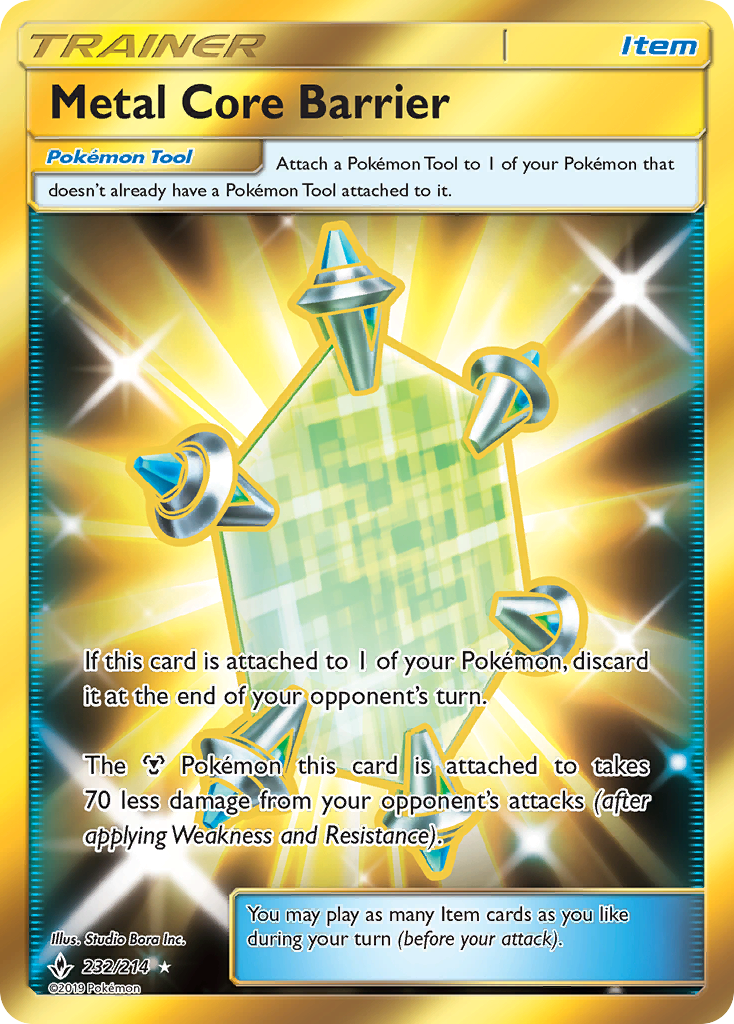 Metal Core Barrier (232/214) [Sun & Moon: Unbroken Bonds] | Deep Dive Games St. Marys