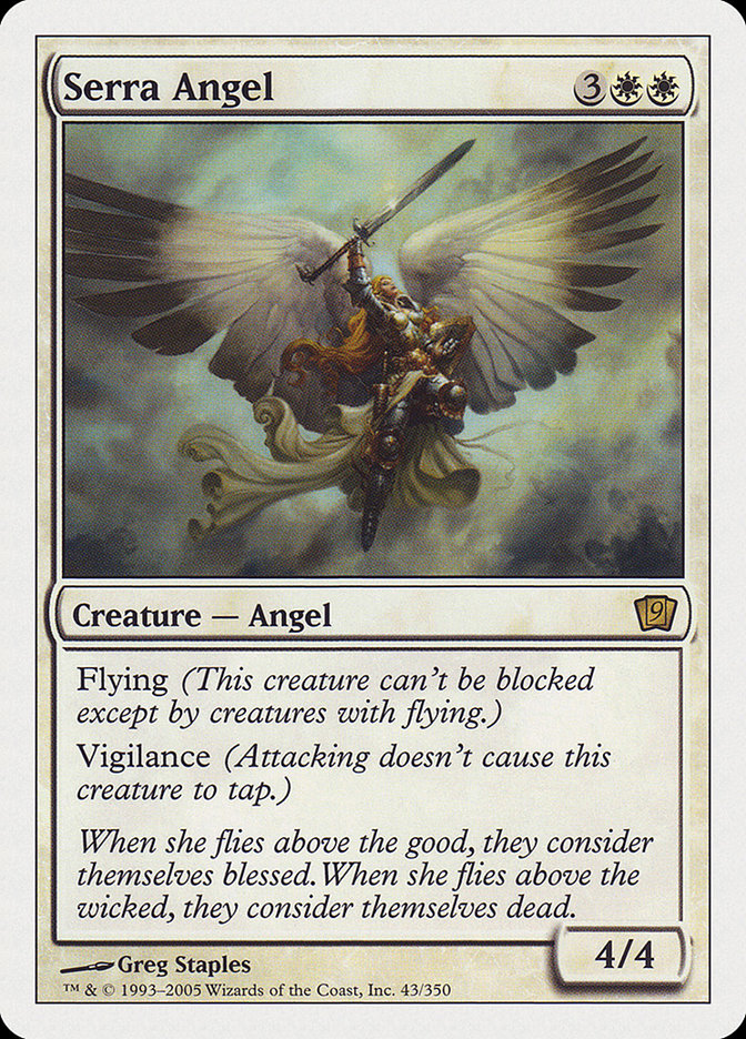 Serra Angel (9th Edition) [Oversize Cards] | Deep Dive Games St. Marys