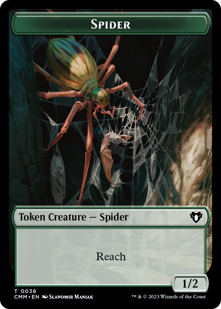 Spider Token [Commander Masters Tokens] | Deep Dive Games St. Marys