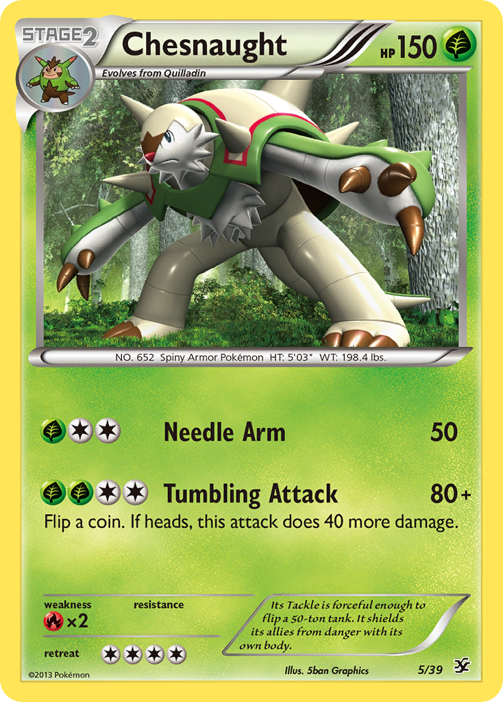 Chesnaught (5/39) [XY: Kalos Starter Set] | Deep Dive Games St. Marys